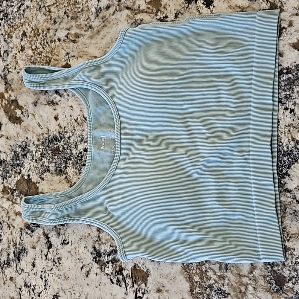 Women's Light Blue Ribbed Tank Top